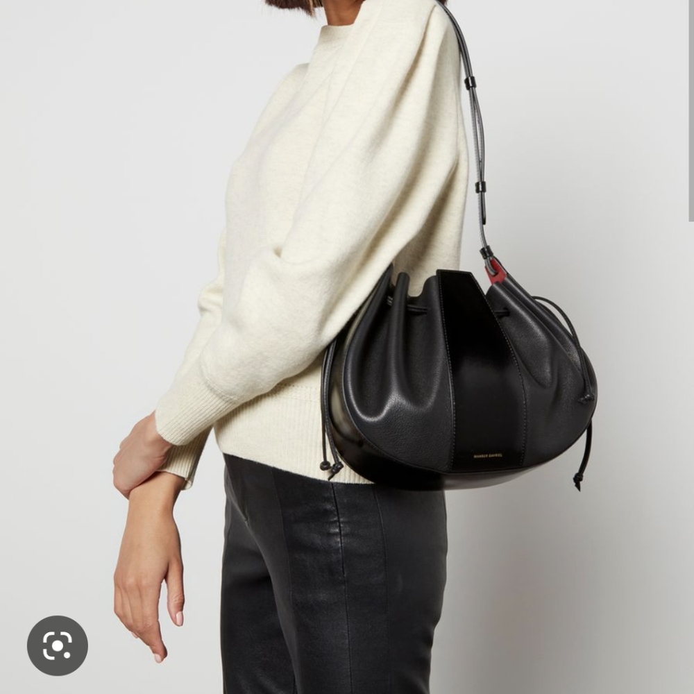 Mansur Gavriel Black Leather Shoulder Bag